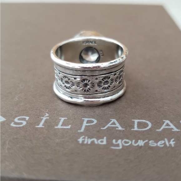 SOLD STERLING SILVER CZ SILPADA ‘QUEEN FOR A DAY’ RING .925 WIDE BAND SIZE 6 - Picture 7 of 8